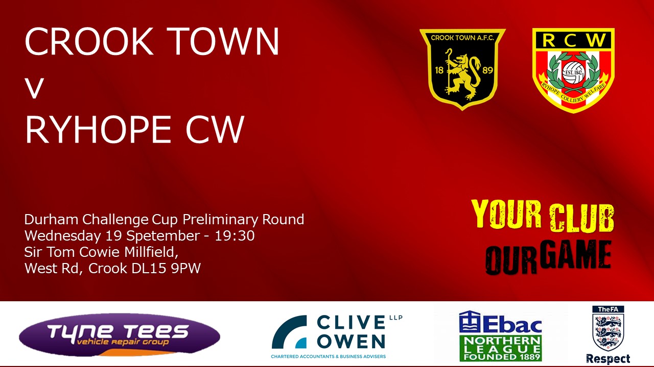 Match Preview: Crook Town vs Ryhope CW