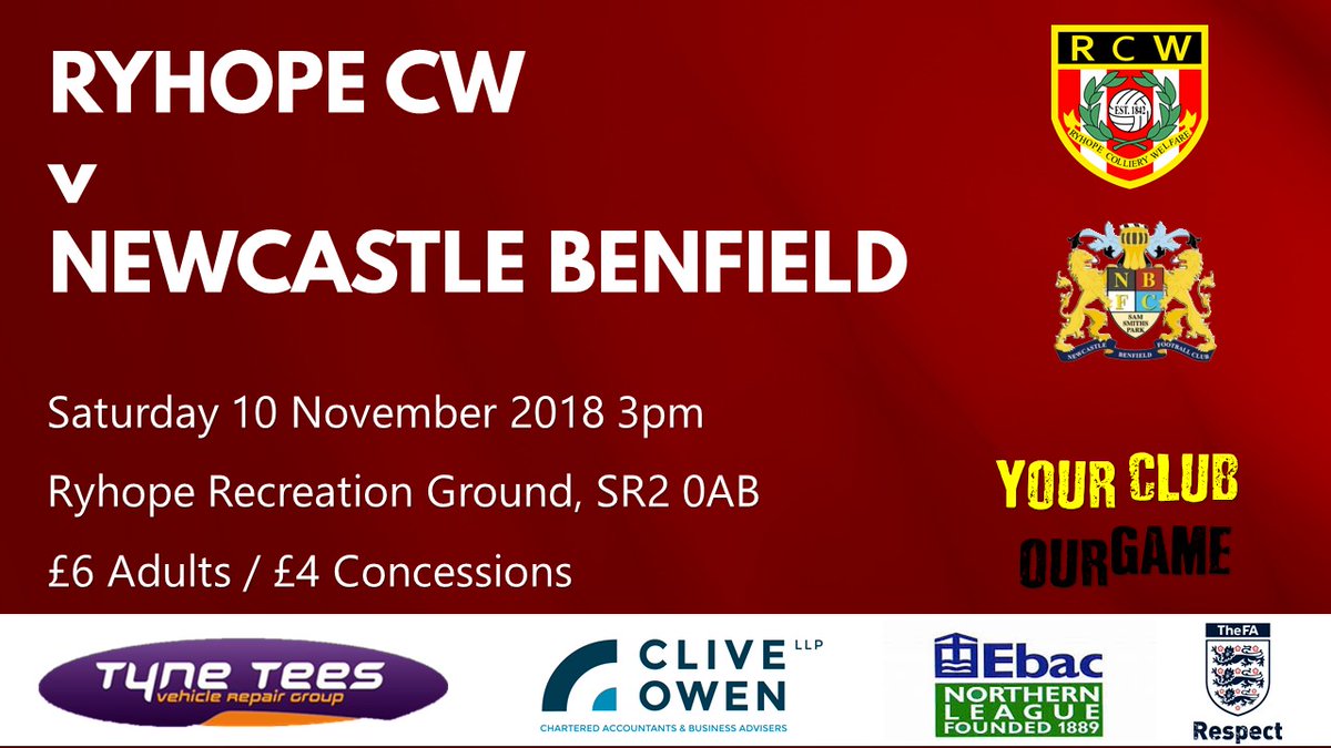 Match Preview: Ryhope CW vs Newcastle Benfield